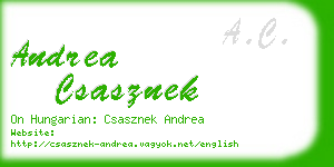 andrea csasznek business card